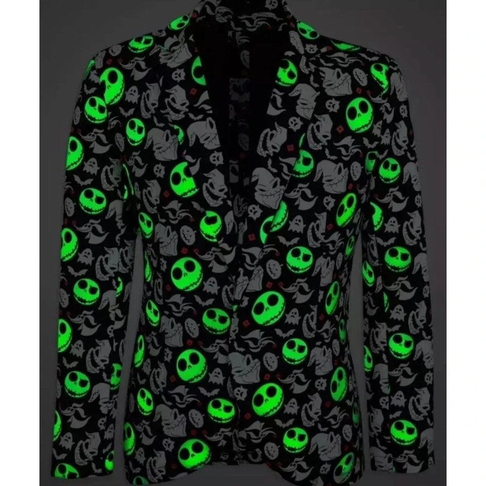 Disney Nightmare Before Christmas Glow In The Dark Jack Skellington Blazer L/XL